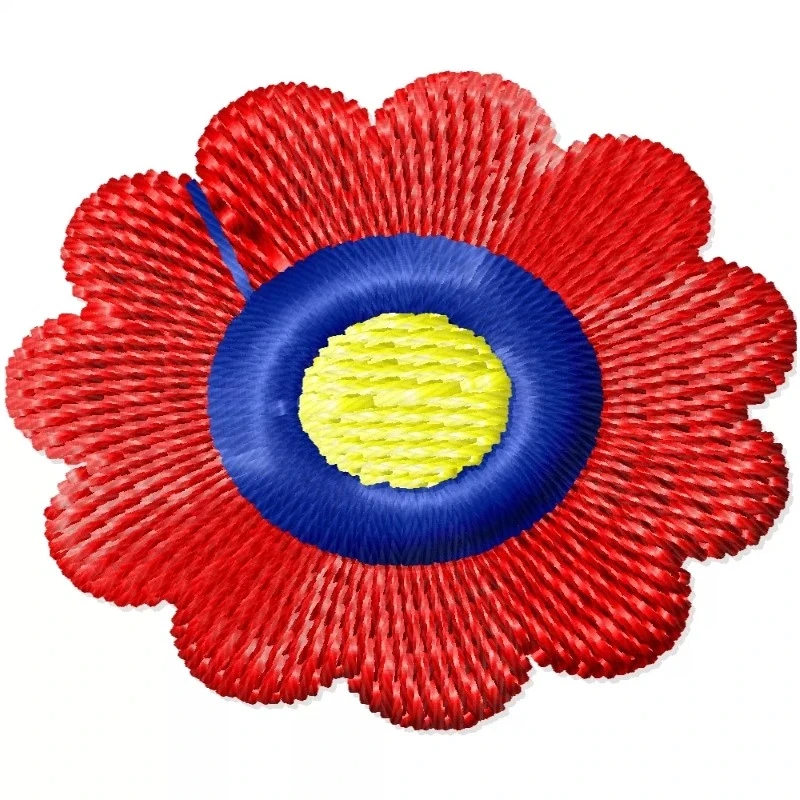 2x2 Embroidery Flower Design Freebie
