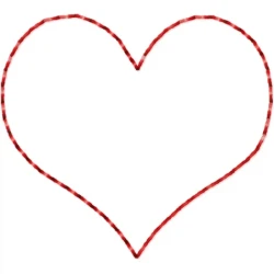 2x2 Heart Embroidery Design