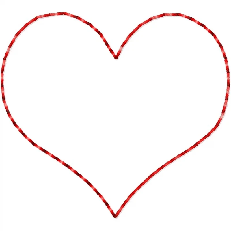 2x2 Heart Embroidery Design