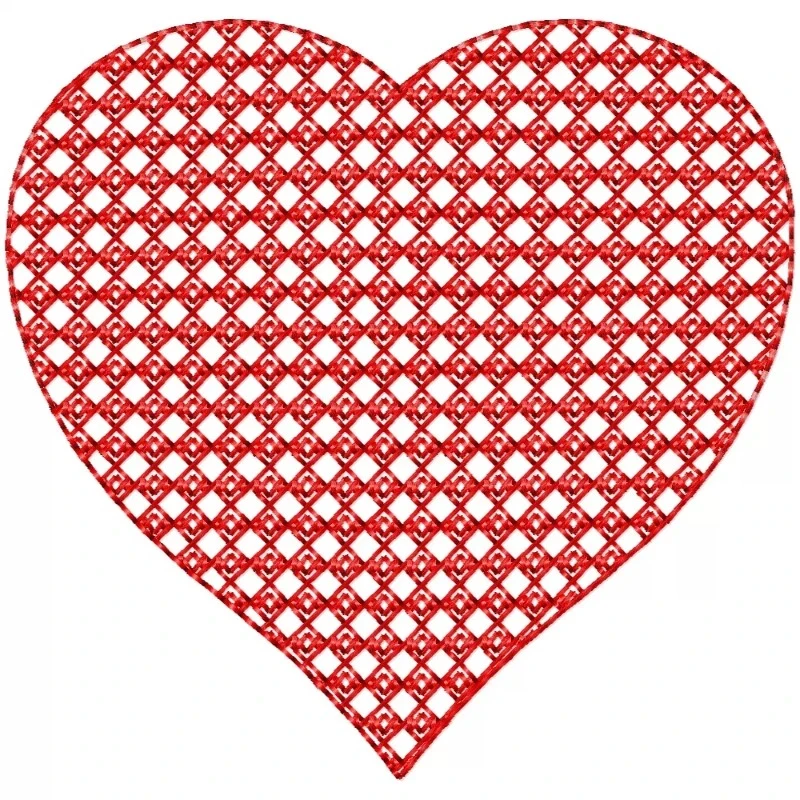 3D Heart Embroidery Design