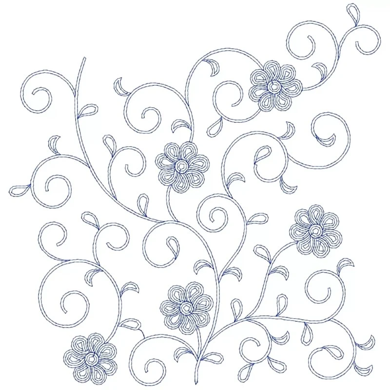 AllOver Outline Embroidery Design