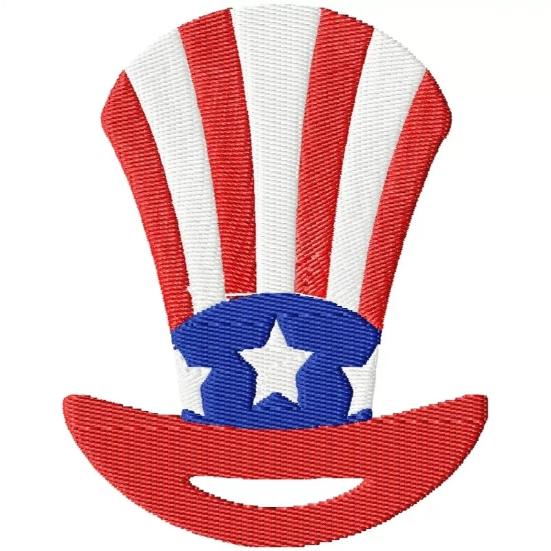 American USA Patriosim Badges Hat Emboridery Design