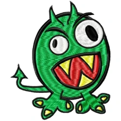 Angry Monster Embroidery Design