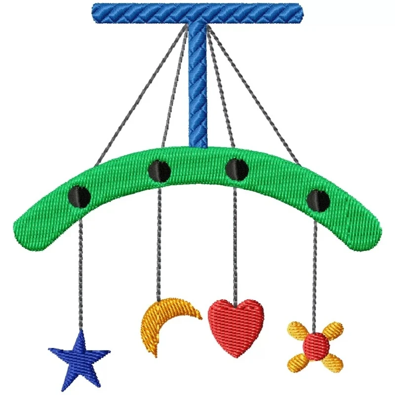 Baby Crib Cardle Toy Embroidery Design