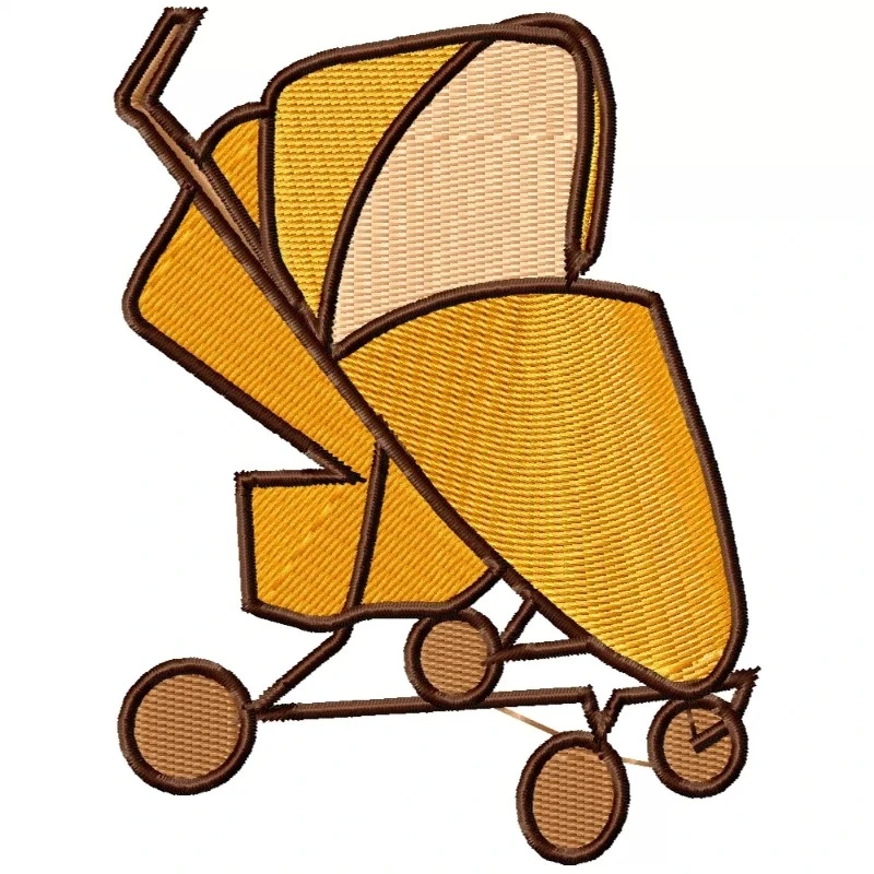 Baby Stroller Machine Embroidery Design