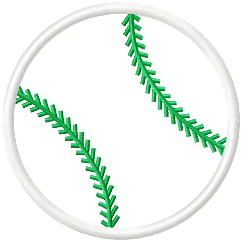 Baseball Outline Machine Embroidery Design
