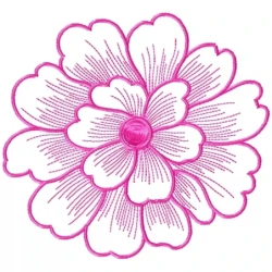 Beautiful 5x7 Flower Embroidery Design