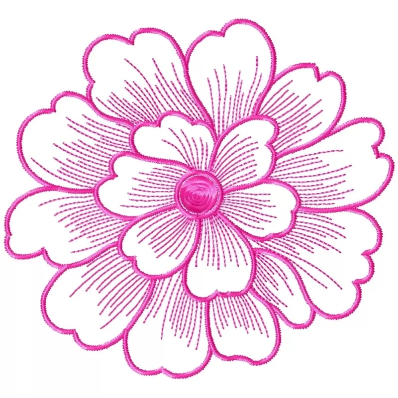 Beautiful 5x7 Flower Embroidery Design