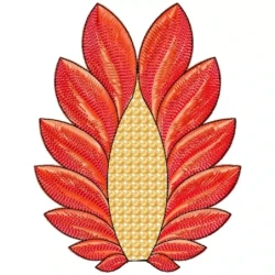 Beautiful Abstract Leaf 5x7 Embroidery Design