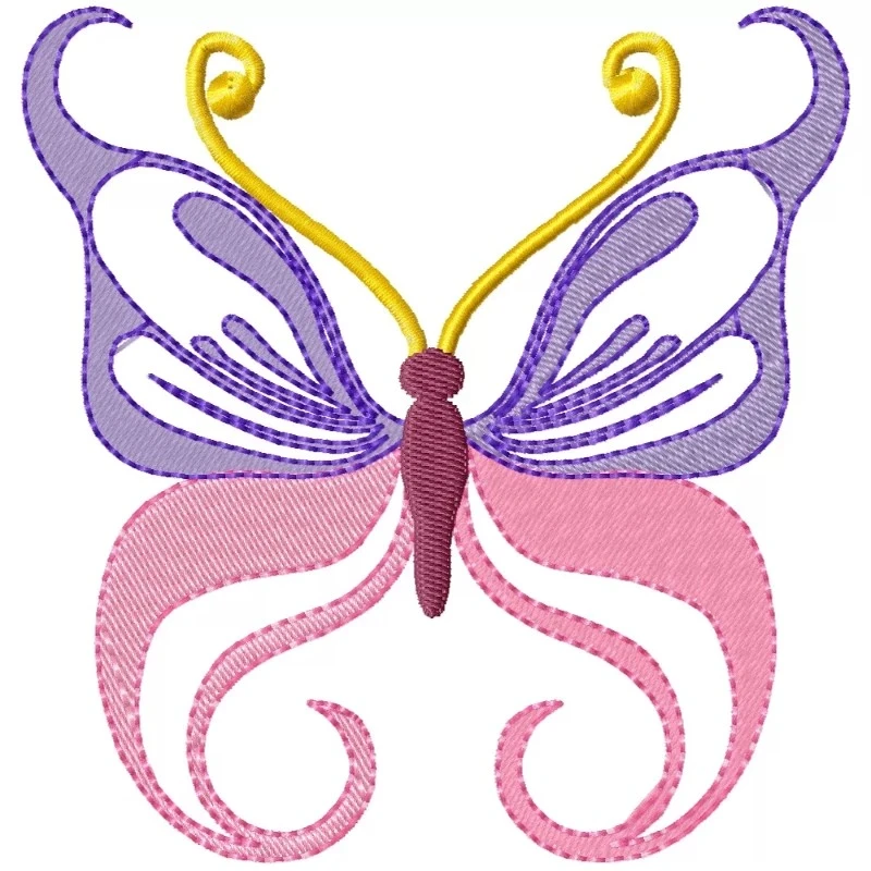 Beautiful Butterfly Machine Embroidery Design