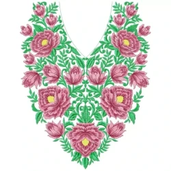 Beautiful Floral Neckline Design