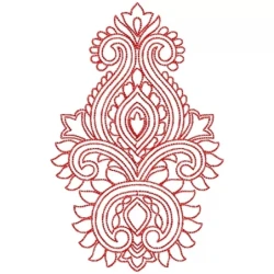 Black Stitches Outline Embroidery Design