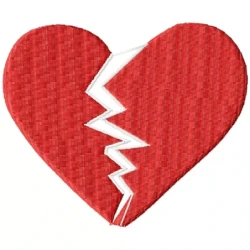 Broken Hearts Embroidery Design