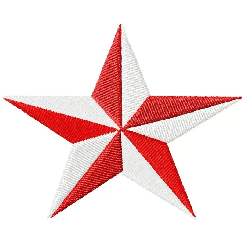 Candy Star Embroidery Design