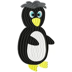 Cartoon Penguin Embroidery Design