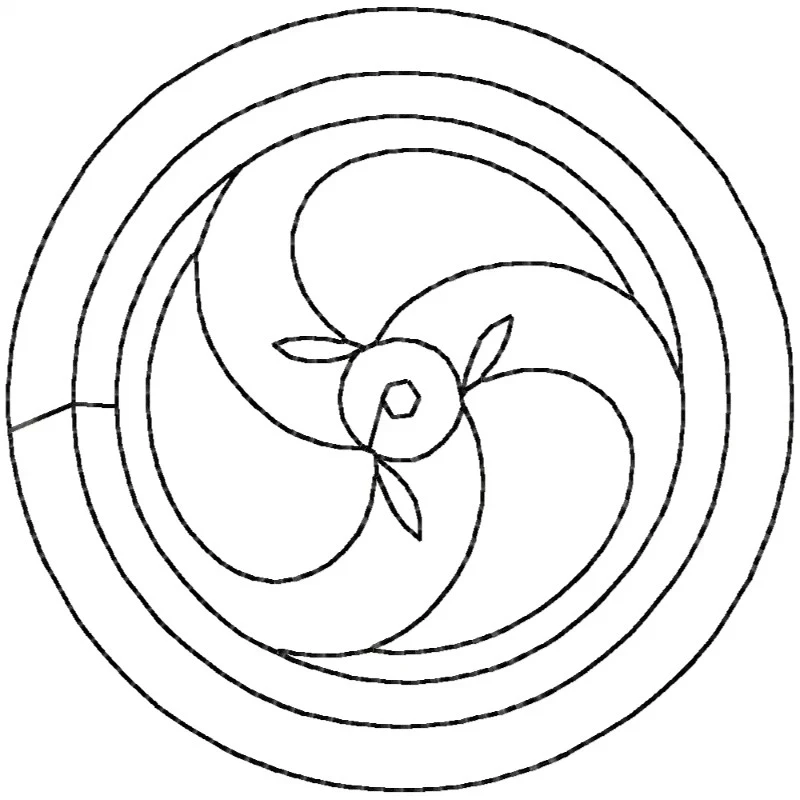 Celtic Mandala Symbol Embroidery Design