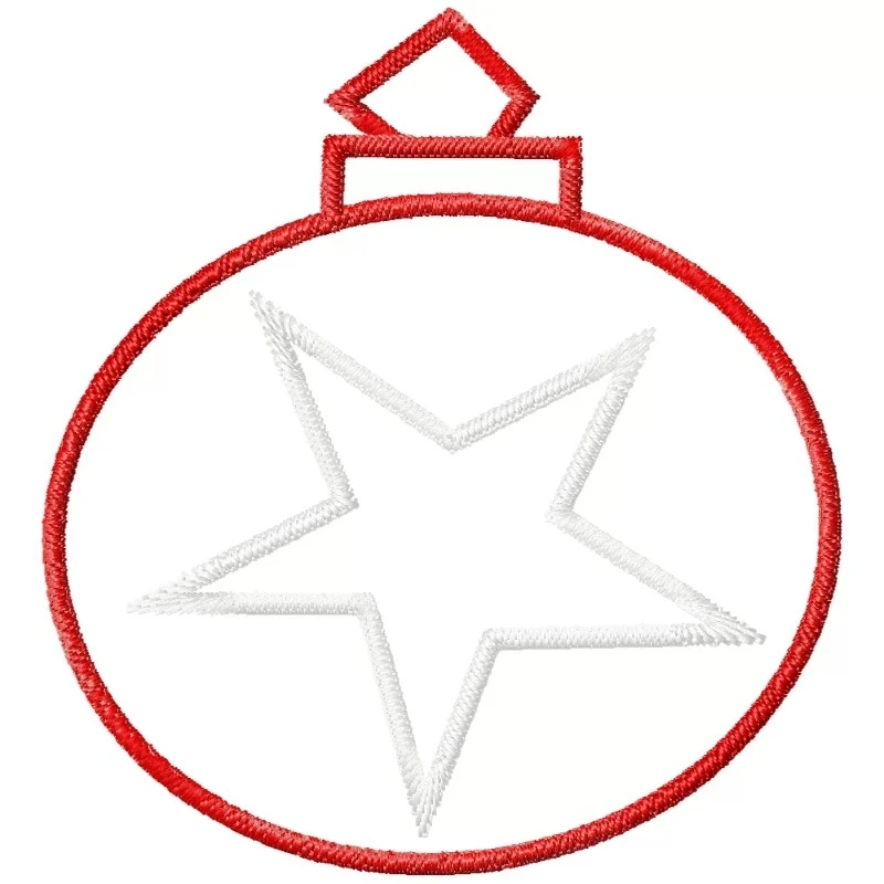 Christmas Star Ornaments Embroidery Design