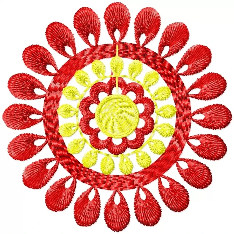 Circle Machine Embroidery Design Pattern