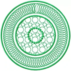 Coaster Circle Motif Embroidery Design 4x4