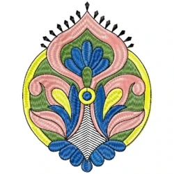Colorful Butta Machine Embroidery Design