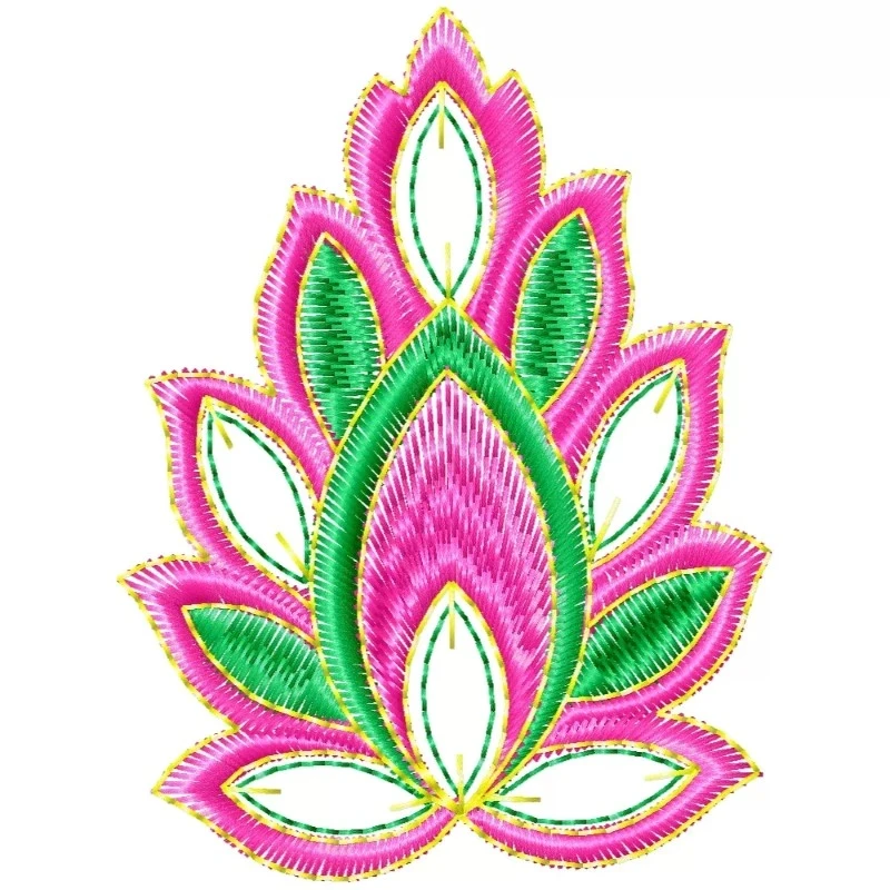 Colorful Indian Embroidery Flower Design Freebie