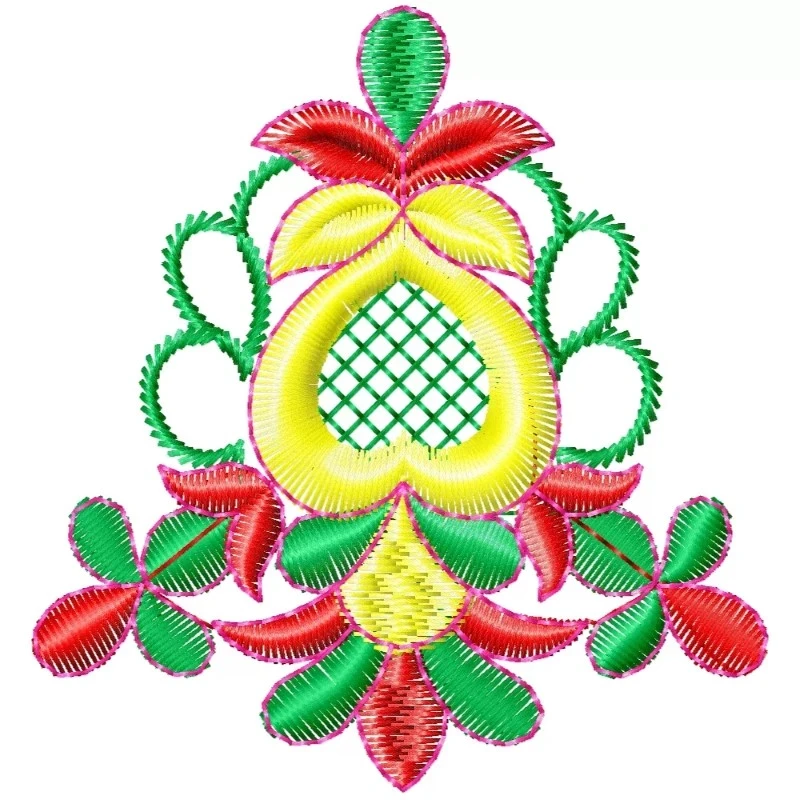 Colorful Machine Embroidery Design