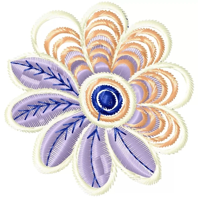 Creative Floral Machine Embroidery Design Pattern