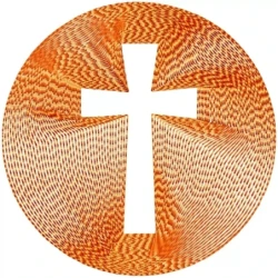 Cross Within Circle Embroidery Design