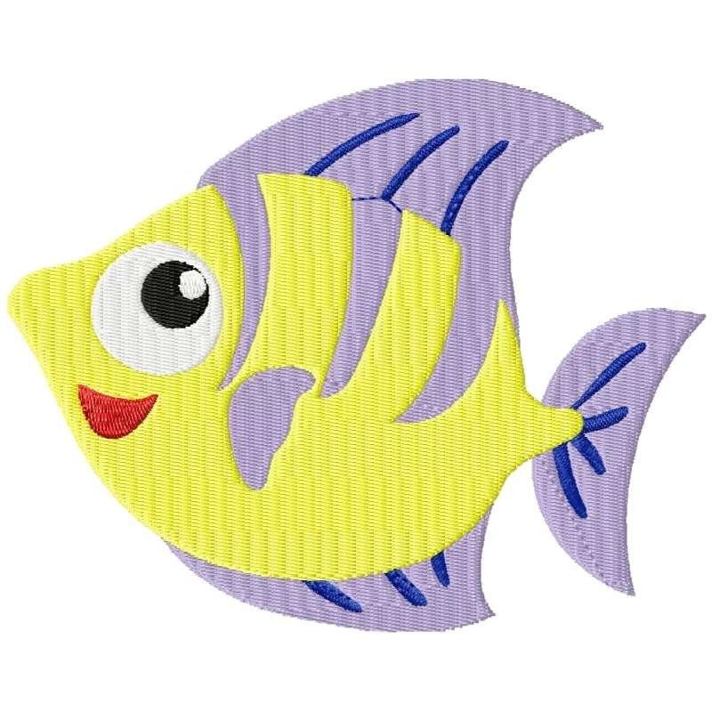 Cute Baby Fish Embroidery Design