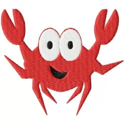 Cute Crab Machine Embroidery Design