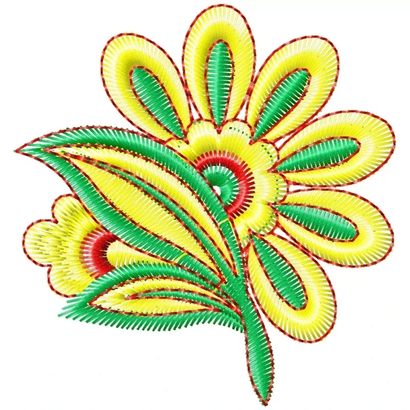 Cute Flower Indian Machine Embroidery Design