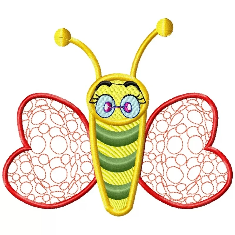 Cute Honey Bee Machine Embroidery design_embroideryshristi