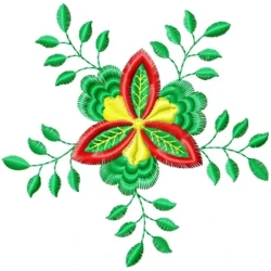 EmbroideryShristi Leaves Floral Design