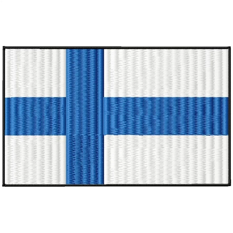 Finland National Flag Embroidery Design