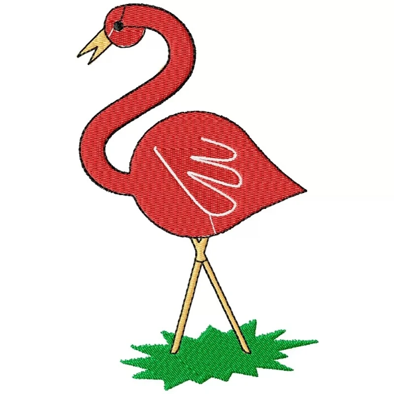 Flamingo Embroidery Design