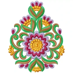 Floral Beautiful Butta Machine Embroidery Pattern Desing