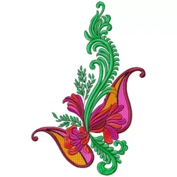 Floral Butterfly Embroidery Design