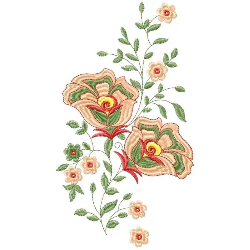 Floral Machine Embroidery Design