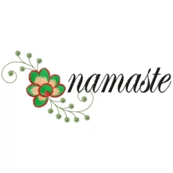 Floral Namaste Embroidery Design