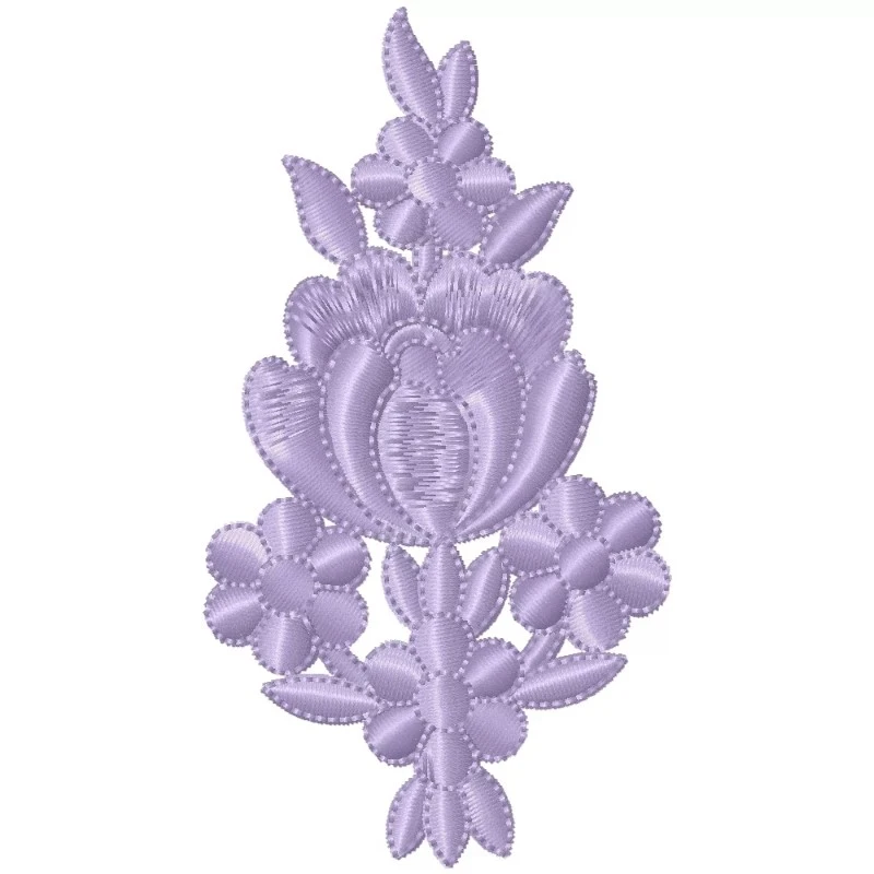 Flowers Butta Machine Embroidery Design