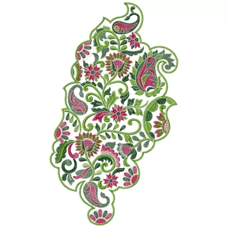 Flowers Fantsy Patch Embroidery Design