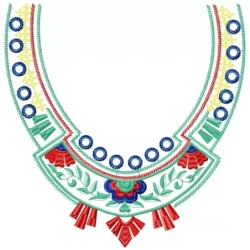 10x10 Indian Neckline Embroidery Design