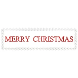 Free Merry Christmas Embroidery Design