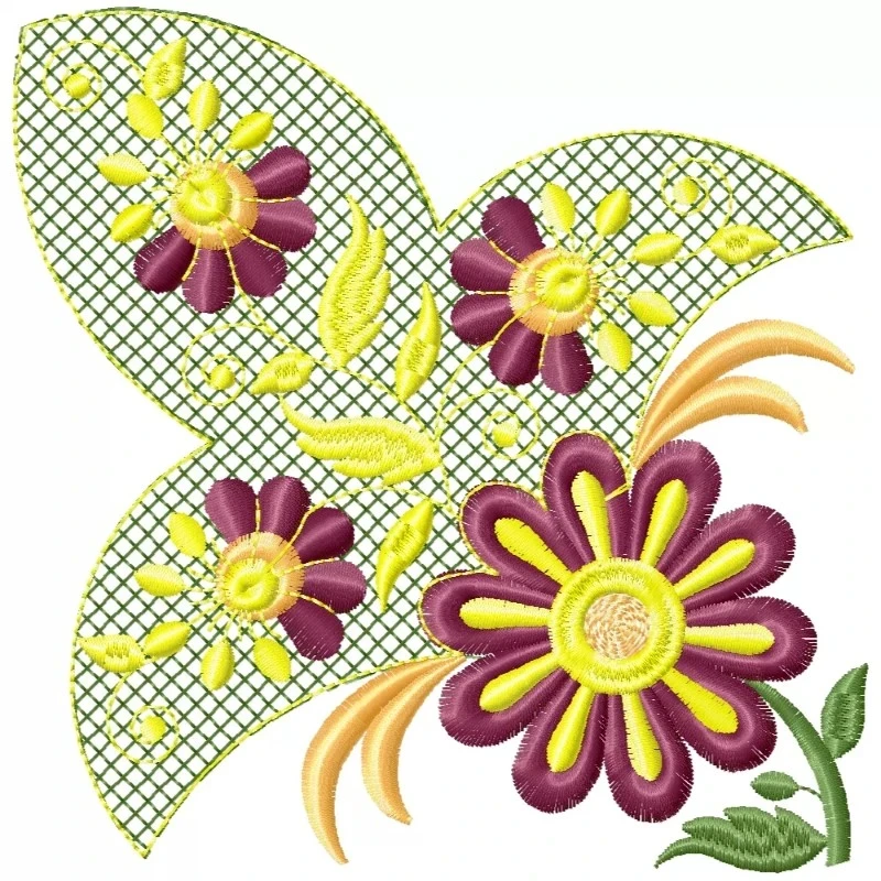 Free Table Corner Embroidery Design