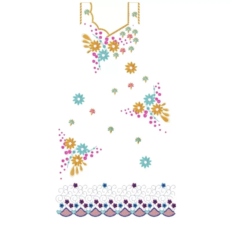 Full Dress Machine Embroidery Design