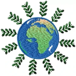 Green Earth Machine Embroidery Design
