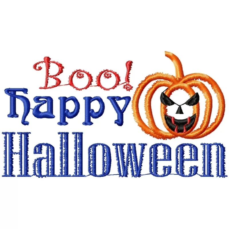 Happy Halloween Quote Machine Embroidery