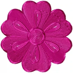 Heart Shaped Flower Embroidery Design
