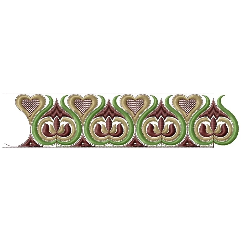 Hearts Continous Pattern Border Design