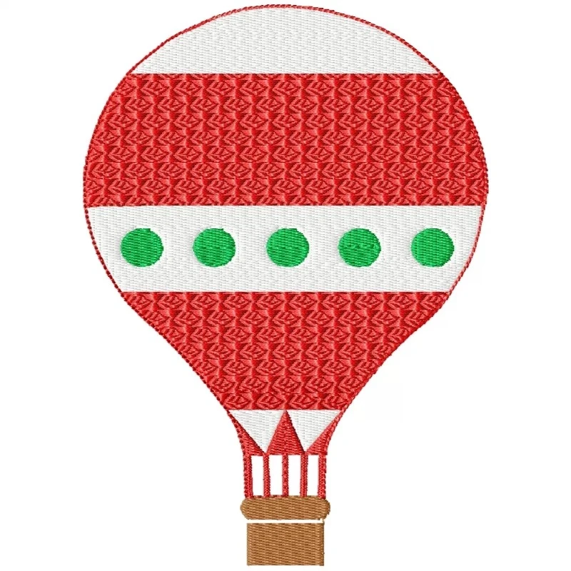 Hot Air Ballon Embroidery Design